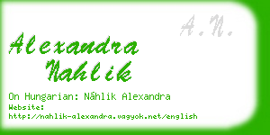 alexandra nahlik business card